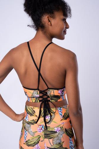 Africa Orange Bustier - Sport BH/ Bikini Oberteil (wendbar)