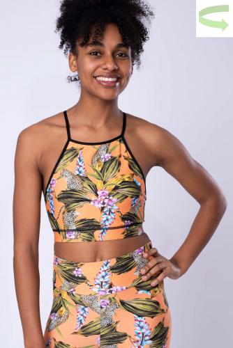 Africa Orange Bustier - Sports Bra/ Bikini Top (reversible)