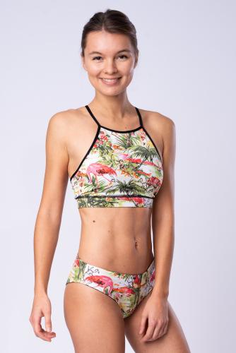 Flamingo Bunt Bustier - Sport Bra/ Bikini Top (reversible)